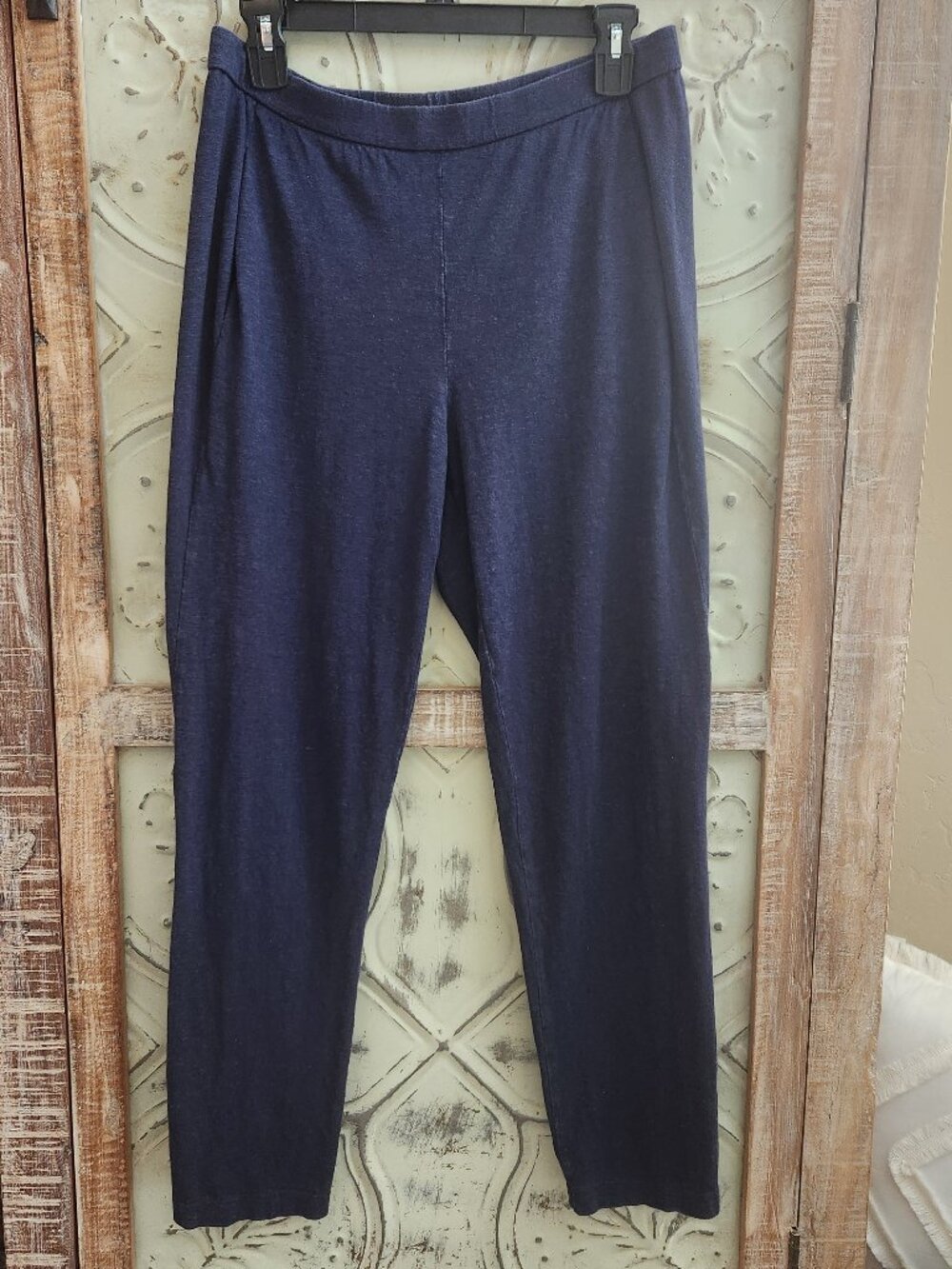 Eileen Fisher Hemp Cotton Blend Knit Stretch Ponte Pants | Small